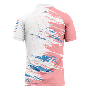 Polo de tennis unisexe de haute qualité respirant extensible dans les quatre sens séchage rapide polyester spandex sans couture personnalisé manches complètes - Product Image 2