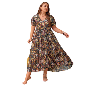 Vestido Largo Floral de Verano para Mujer, Cuello Cuadrado, Estilo Casual - Product Image 4