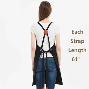 ผ้ากันเปื้อนครัวผ้าแคนวาสแบบกำหนดเอง กันน้ำ ผ้ากันเปื้อนเชฟ สายปรับได้ ผ้ากันเปื้อนทำอาหาร มีกระเป๋า จำหน่ายจำนวนมาก - Product Image 5