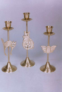 3 Pcs Handmade American Christmas Vintage Golden Metal Candle Holder Candlesticks for Home Wedding <b>Valentine</b> <b>Decor</b> Gift Set Home - Product Image 2