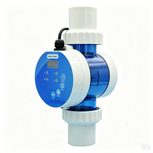 Mini Chlorinateur au <span class=keywords><strong>Sel</strong></span> avec Affichage Numérique, Débit Réglable, Détection par Interrupteur de Débit, Indicateur de Faible Taux de <span class=keywords><strong>Sel</strong></span>, Garantie de 2 Ans - Product Image 1
