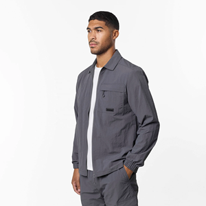 Conjunto Deportivo Ligero Color Gris, Chaqueta con Cierre y Pantalones Cargo, Ropa Casual Impermeable y Cortavientos - Product Image 2