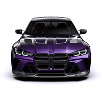 Kit carrosserie complet en fibre de carbone Xywheel V Style avec lèvre avant, jupes latérales, diffuseur arrière et spoiler pour BMW M2 M3 M4 G80 G82 G42 2021