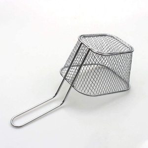 Cesta para Papas Fritas de Malla Mini de Acero Inoxidable de Alta Calidad con Logotipo Personalizado, Ecológica, Apta para Lavavajillas, Soporte Cuadrado Metálico para Servir - Product Image 6