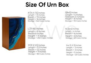 Handmade Rosewood Cremation Urn with Pink Resin <b>Memorial</b> <b>Keepsake</b> <b>Box</b> for human ashes medium size 9x5.5 urn <b>box</b> - Product Image 2