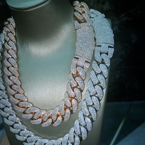 Men's Rose Gold Plated 18K Solid Gold Moissanite Iced Cuban <b>Chain</b> Statement <b>Necklace</b> Hiphop Link <b>Chain</b> Everyday Wear - Product Image 3
