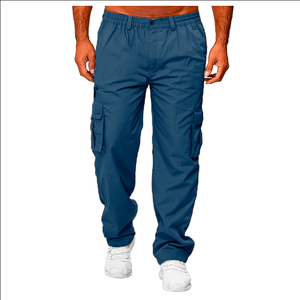 Pantalon de travail blanc pour homme, coupe slim, décontracté, en toile, super élastique, confortable, respirant, résistant aux déchirures, multi-poches, imperméable - Product Image 2