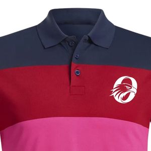 Polo de Manga Corta para Hombre con Bloques de Color Rojo, Azul y Verde, Camiseta Deportiva Estampada, Ropa Cómoda para Golf y Entrenamiento al Aire Libre - Product Image 3