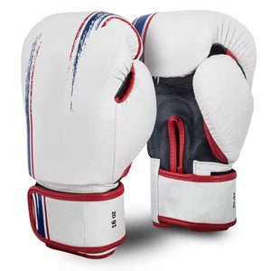 Guantes de Boxeo de Piel de Primera Calidad con Logotipo Personalizado para Entrenamiento de Kick Boxing y MMA, Cierre con Cordones, Uso en Exteriores, Ligeros - Product Image 1