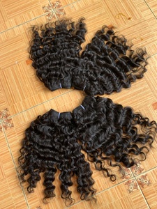100% Raw Hair Burmese <b>Curly</b> Human Hair, 100% High Quality Hair Burmese <b>Curly</b> Kinky <b>Bundles</b> 10A Grade Up To 30 Inch From Vietnam - Product Image 3