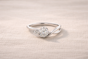 Anillo de Compromiso de Plata de Ley 925 para Mujer con Circonita y Baño de Platino - Product Image 5