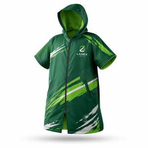 Custom Kids Hooded Swim Parka <b>Changing</b> <b>Robe</b> | Waterproof Windproof Quick Dry <b>Towel</b> Poncho Jacket for Swimming, Surfing & Beach - Product Image 2