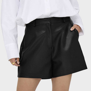 Mid Waist <b>High</b> Grade Genuine Leather Women Shorts New Arrival <b>Knee</b> Length Casual Wear Ladies Leather Shorts - Product Image 3