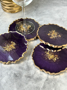 Sous-verre carré classique en résine époxy, tapis de table décoratif de luxe pour boissons, accessoire de table pour tasses à café et thé, maison, bureau, restaurant, bar - Product Image 6