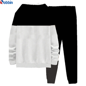Ensemble de jogging 2 pièces pour homme, tendance, en molleton épais, imprimé personnalisé, avec sweat à capuche zippé multipoches et pantalon de survêtement - Product Image 6