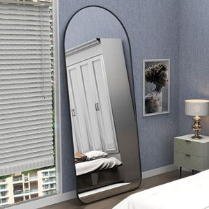71 \ "32 \" oversize Full Body struttura in metallo nero specchio camera da letto soggiorno spogliatoio parete ad arco Full Length specchio da pavimento - Product Image 3
