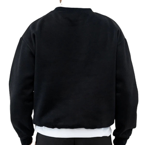 เสื้อสเวตเชิ้ตคอกลมผ้าฝ้ายล้างสีพร้อมโลโก้แบบกำหนดเอง ทรงโอเวอร์ไซส์ ไหล่ตก หนานุ่ม สำหรับผู้ชาย ปี 2026 - Product Image 3