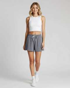 Pantalones cortos para mujer, ropa informal de verano, ligeros, transpirables, mezcla de algodón, cintura elástica, suaves, elásticos, cómodos, para uso diario - Product Image 2