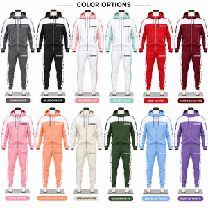Ensemble de survêtement sportif unisexe personnalisé à capuche 2-en-1 |   Fabricant de vêtements de sport OEM ODM |   Étiquette privée, logo personnalisé, approvisionnement en gros - Product Image 6