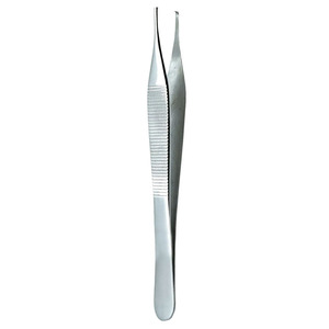 Pinzas para tejidos Adson 1x2 dientes, 4.75–5 pulgadas, acero inoxidable alemán, instrumento quirúrgico con agarre horizontal dentado, certificado CE - Product Image 4