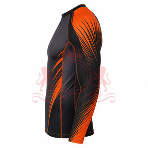 Durable <b>Athletic</b> Shirt With Stretch Performance Fabric Rash Guard For Everyday Sports Rash Guard - Product Image 4