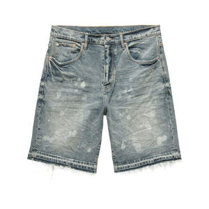 Shorts en jean décontractés pour hommes, shorts en coton d'été, coupe ample de haute qualité, jeans courts tendance pour tous les jours - Product Image 1