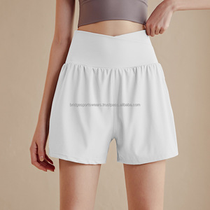 Womens Custom Logo Shorts High Waist Breathable Gym Workout - Product Image 2