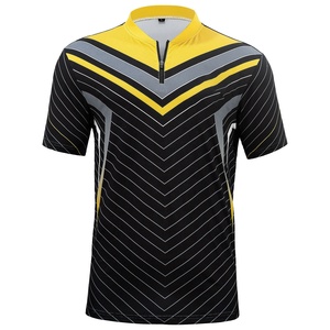 Chemise de billard à manches courtes 100% polyester avec logo OEM, impression 3D amusante, maillot de billard pour hommes, tournoi de billard, snooker, polo - Product Image 1