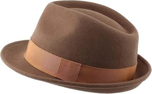 Black Wool Felt Fedora Hat Ribbon Band Adjustable Wide Brim Unisex Classic Style for Party Outdoor Travel - Product Image 2