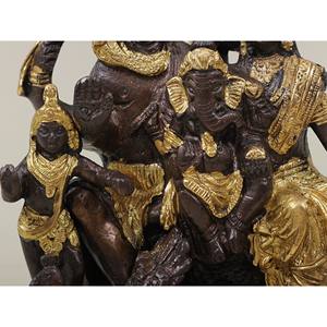 Handcrafted 5-Inch Brass <b>Shiva</b> Parivaar Statue Small <b>Shiva</b> Family Idols Sculpture - Product Image 2