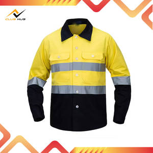 Camisa de Trabajo Reflectante de Alta Visibilidad, Manga Larga, Transpirable, de Algodón, Talla Grande, Uniforme de Seguridad, Logotipo Personalizado, Ropa de Trabajo de Alta Visibilidad - Product Image 6