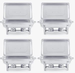 Juego de 4 recipientes rectangulares de acero inoxidable de 9.5 cuartos de galón para buffet, al mejor precio. - Product Image 4