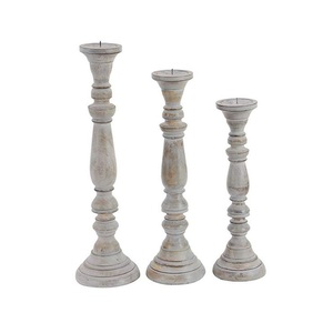 Candle Stand Artistic <b>Rustic</b> Ornament for Dining <b>Table</b> Living Room Bedroom Shelf <b>Console</b> Weddings and Holiday Decor - Product Image 3