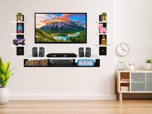 Mueble para TV y Decodificador de Madera Sintética con Estantes para Libros y Decoración, para Sala de Estar, Oficina, Comedor - Product Image 2