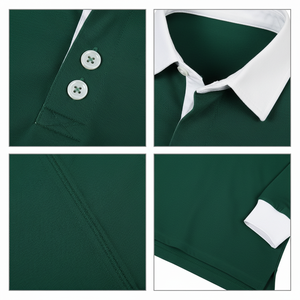 Maillot de rugby personnalisé à manches longues en coton, maillot de football pour hommes et femmes, chemise d'entraînement de rugby unisexe, chemises à boutons - Product Image 5