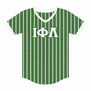 T-shirt de baseball vert émeraude Iota Phi Lambda Sorority, vêtement à lettres grecques, haut décontracté à manches courtes pour femme - Product Image 5