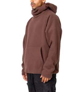 Sweat à capuche oversize pour homme 100% coton 500 GSM, style streetwear, coupe lourde avec épaules tombantes et cagoule intégrée - Product Image 3