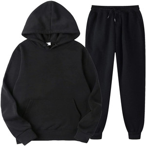 Ensemble de survêtement sportif à capuche pour homme, unisexe, deux pièces, sweat-shirt à manches longues et pantalon de jogging - Product Image 1