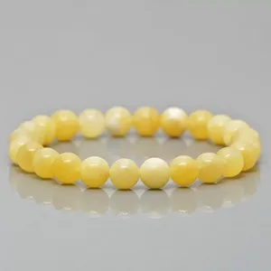 Natural Calcite 8mm Smooth Round AA Grade Gemstone Beads <b>Stretch</b> <b>Bracelet</b> Healing Jewelry Wholesale - Product Image 4