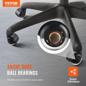 ล้อเก้าอี้สำนักงานแบบหนาพิเศษ 5 ชิ้น ขนาด 2 นิ้ว ใช้ได้กับพื้นไม้เนื้อแข็งและพรม เหมาะสำหรับเฟอร์นิเจอร์โต๊ะคอมพิวเตอร์และเกมมิ่ง - Product Image 2