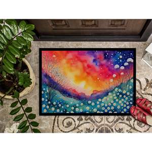 Alfombra de puerta de pila baja lavable antideslizante inspirada en Gypsophila 24H X 36W alfombra de entrada interior/exterior para puerta Delantera - Product Image 3