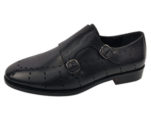 Mocasines de Hombre de Cuero Genuino con Punta Redonda y Hebilla, Suela de Goma Transpirable, Diseño Sólido para Todas las Temporadas - Product Image 5