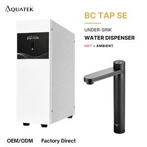 Distributeur d'eau chaude et ambiante sous comptoir AQUATEK avec système de robinet tactile fin pour cuisine moderne - Product Image 1