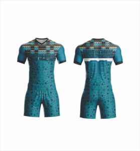 Ensemble de maillots de football pour hommes Modern Era Apparel, rouge, noir, blanc, imprimé géométrique, col en V, manches courtes, polyester respirant, saison adulte - Product Image 5