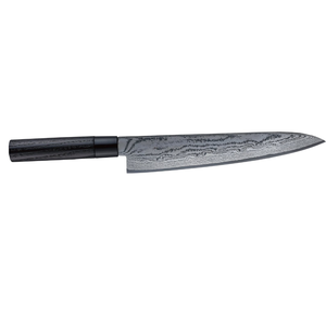 Couteaux de chef, lame de 270 mm, motif Damas, avec manche en bois foncé, pour la découpe professionnelle en cuisine et les tâches quotidiennes de préparation alimentaire. - Product Image 2