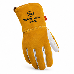 Guantes de Trabajo de Cuero Duraderos, Color Amarillo con Palma Blanca, Protección para Manos en Invierno y Exteriores, Longitud hasta la Muñeca, para Seguridad en EE. UU. y la UE - Product Image 5