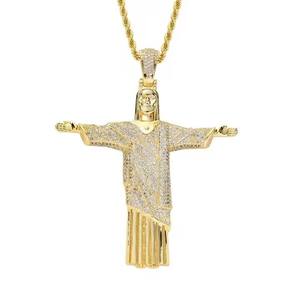 Pendentif Croix Chrétienne Très Demandée en Argent 925 Plaqué Rhodium, Breloque Religieuse Unisexe, Bijou Chrétien de Fournisseur Indien - Product Image 3