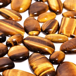 Natural Yellow <b>Tiger</b> <b>Eye</b> Mix Shape Cabochon Loose Gemstone Flat Back Healing Bulk Hand Polished Wholesale Gemstone Cabs - Product Image 3