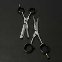 Ciseaux de barbier professionnels en acier inoxydable de haute qualité pour la coupe et l'éclaircissement des cheveux, pour un lissage et une finition impeccables