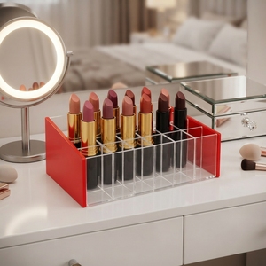 Luxury Acrylic Lipstick Organizer Transparent Makeup Storage Display Rack for Cosmetics Retail Beauty Counter and Home - Product Image 3